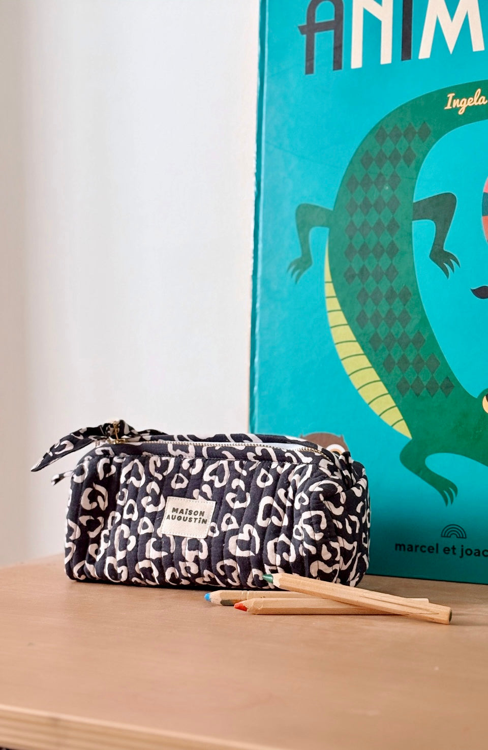 Trousse Ecolier Léo Gris