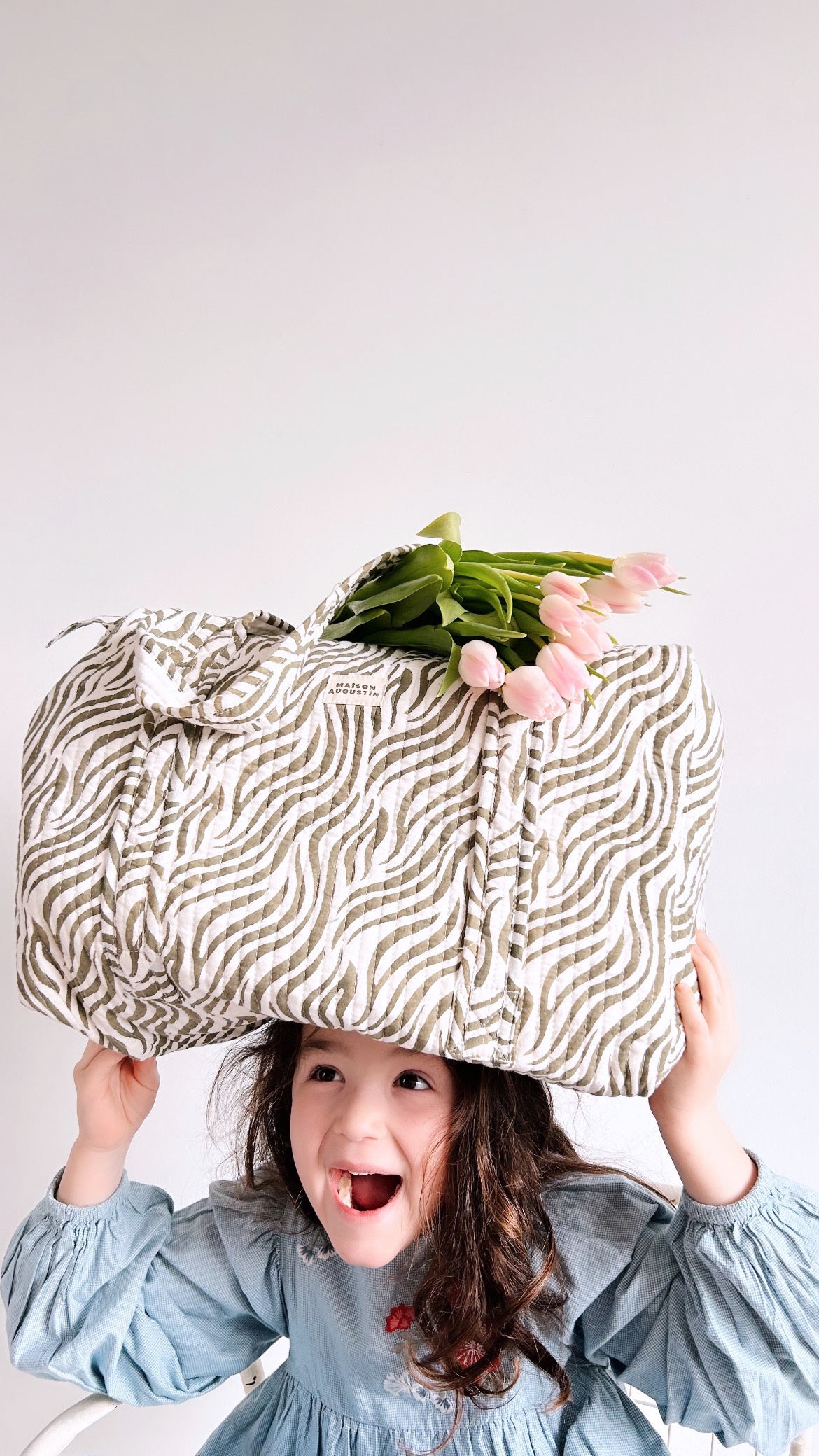 Sac Week end Zebre Kaki