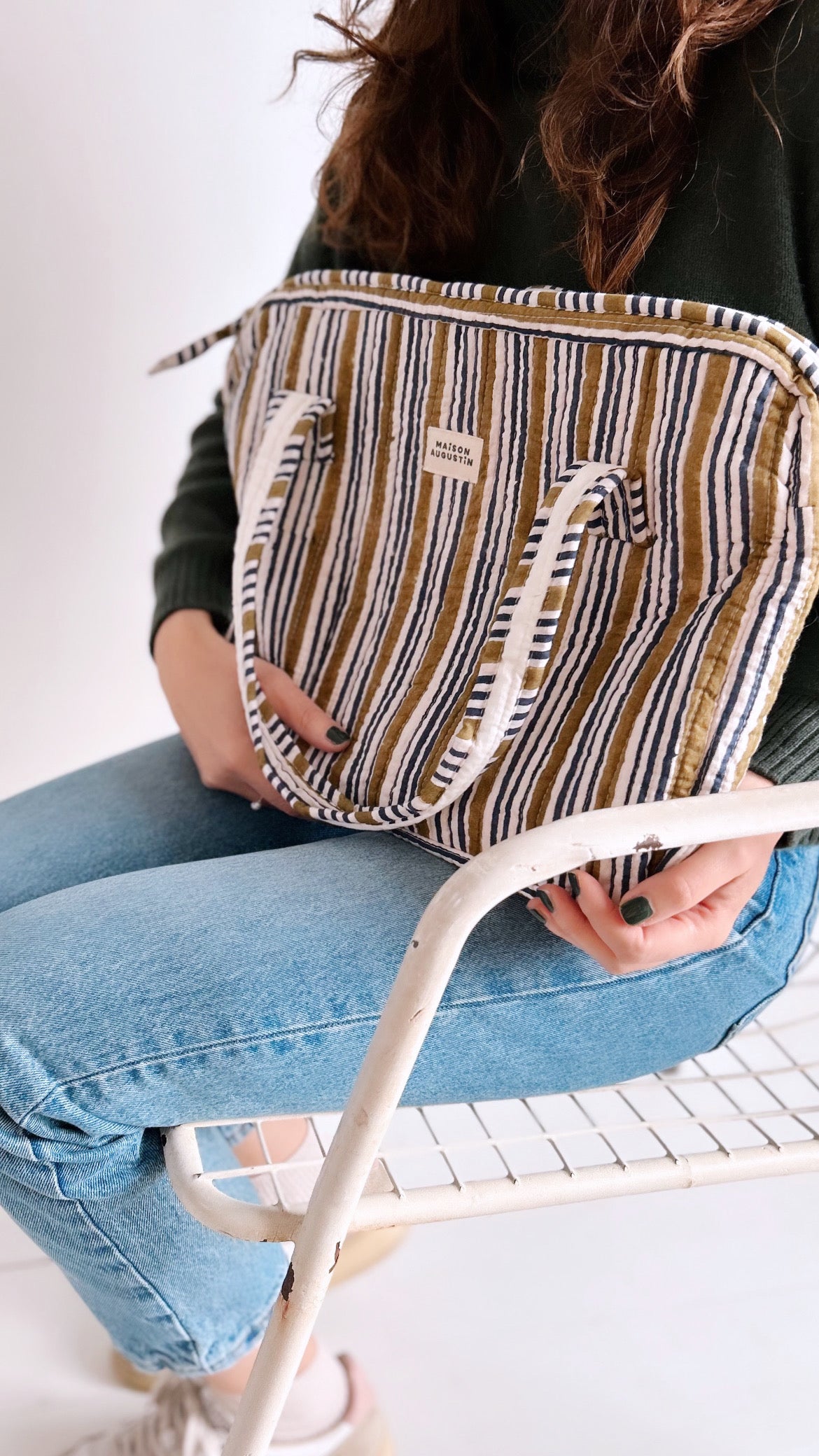 Sac Travel Stripe Kaki