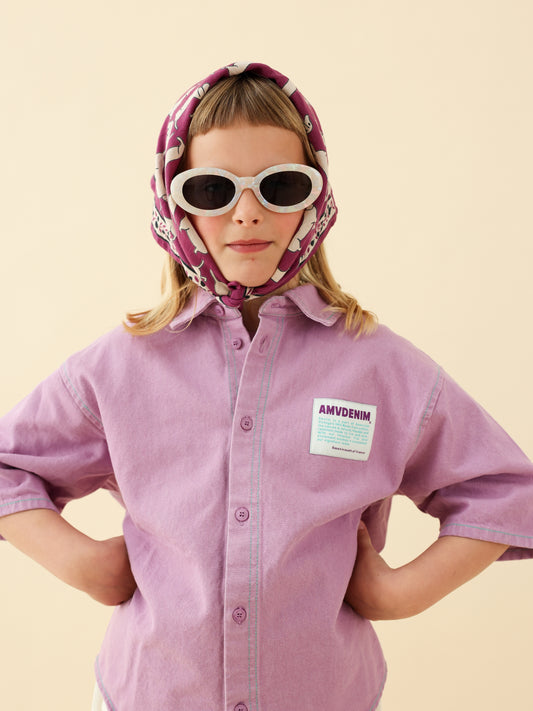 Duo Foulard Matchy Matchy 1 grand et 1 petit Teckel violet