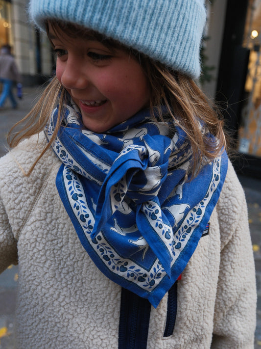 Foulard Adulte Teckel Blue