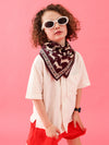 Foulard Bébé Enfant Teckel Prune