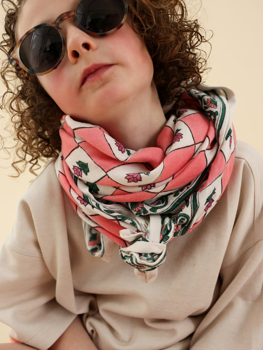 Foulard Adulte Flo Pink 100 cm