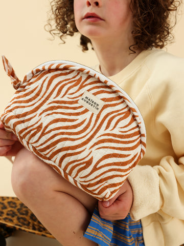 Trousse Make up Zebre camel