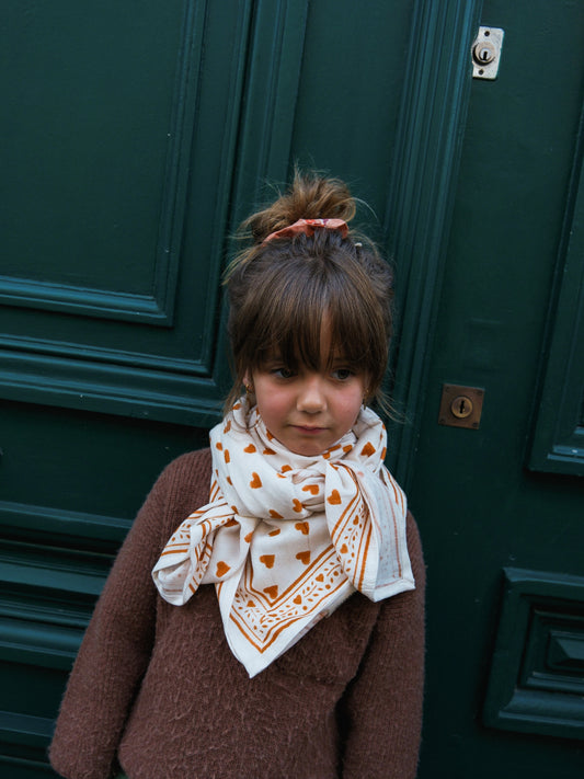 Foulard Adulte Love Cannelle 100 cm