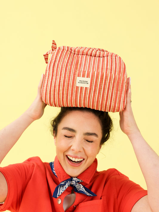 Trousse de toilette Stripe Brown