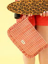 Grande Pochette Stripe Brown