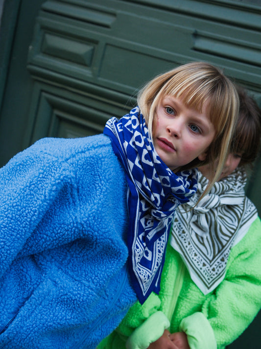 Foulard Adulte Damier Bleu