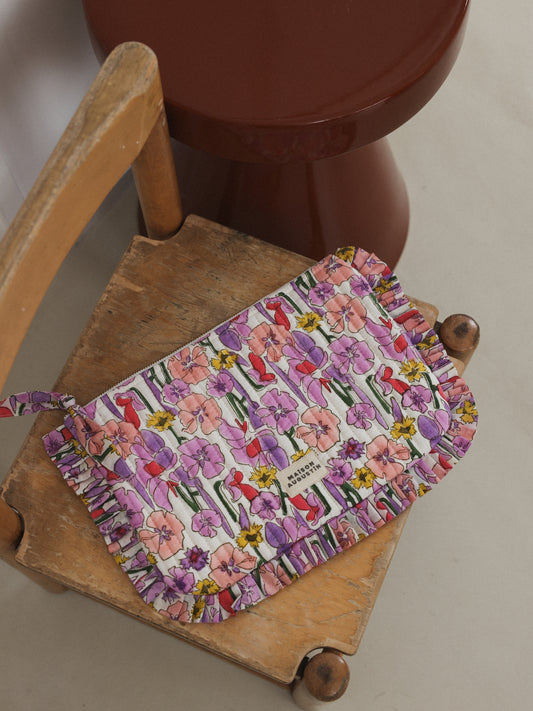 Grande Pochette Floral lilas