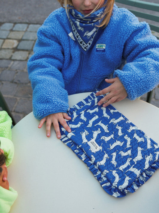 Grande pochette teckel blue