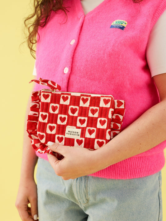 Petite Pochette Coeur Rubis