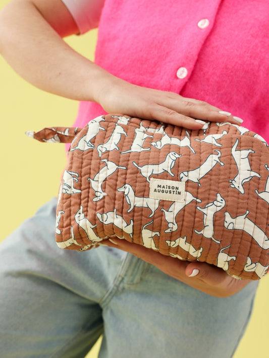 Trousse de toilette Teckel Brown