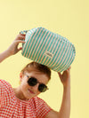 Trousse de toilette Stripe turquoise