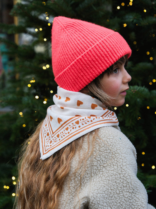 Foulard Bébé Enfant Love Cannelle 50cm