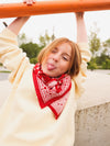 Foulard Adulte Coeur Rubis 100 cm
