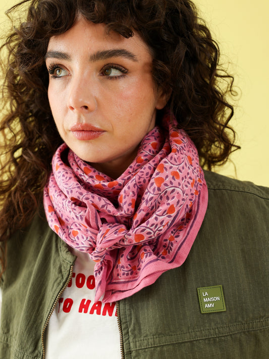 Foulard Adulte Love Bonbon 100 cm