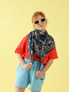 Foulard Adulte Matis bleu 100 cm