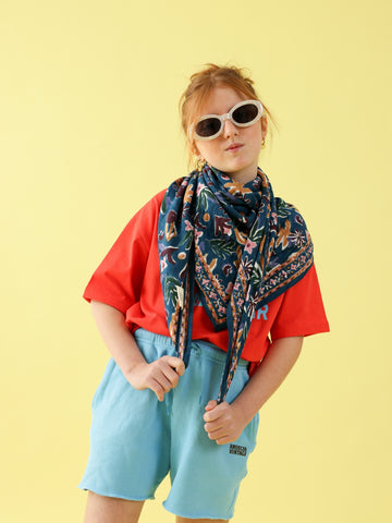 Foulard Adulte Matis bleu 100 cm