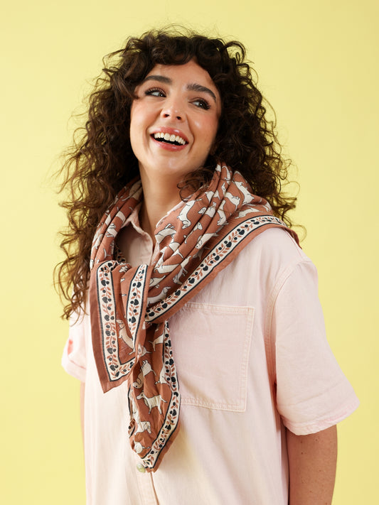 Foulard Adulte Teckel Brown