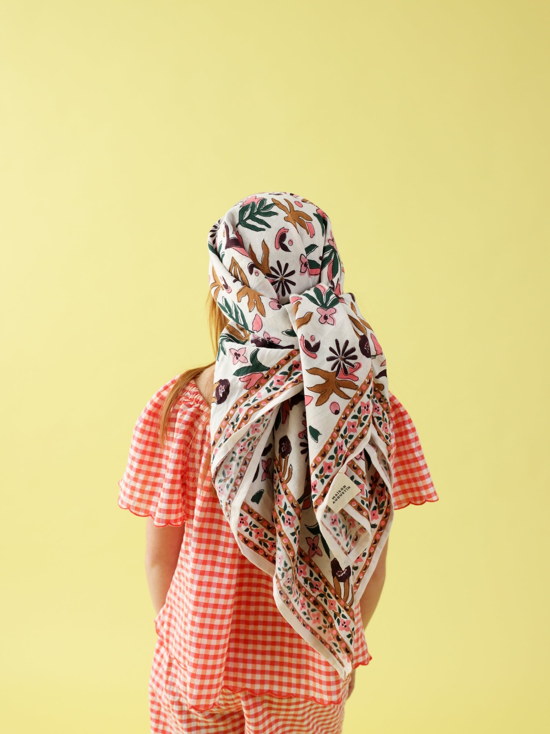 Foulard Adulte Matis Corail  100 cm