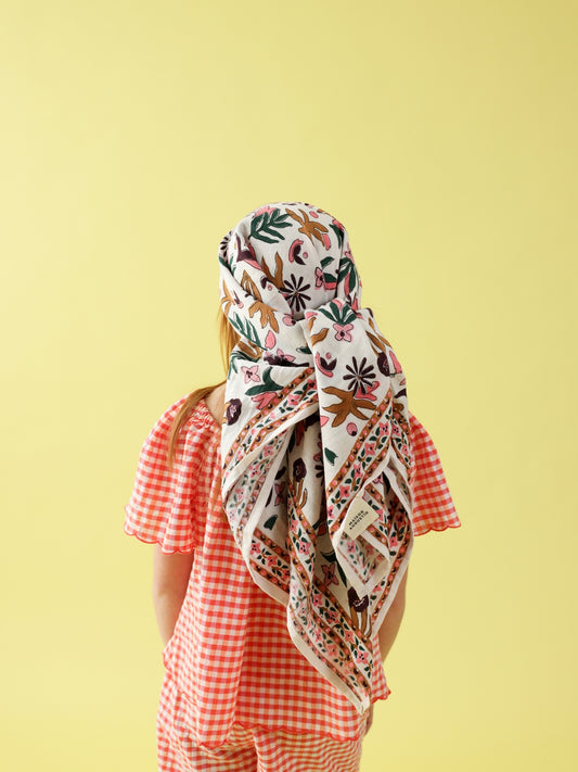 Foulard Adulte Matis Corail  100 cm