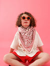Foulard Adulte Leo Cerise  100 cm