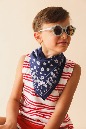Foulard Bébé Enfant Bandana marine