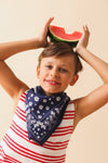Foulard Bébé Enfant Bandana marine