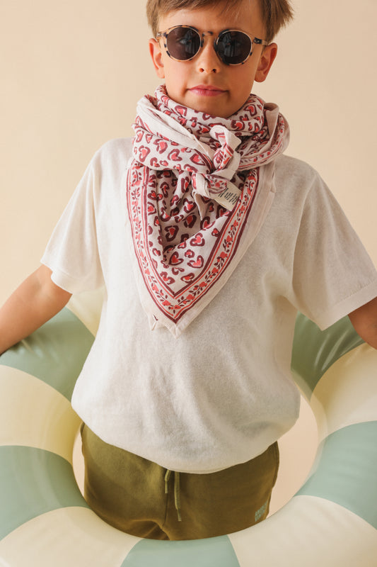 Foulard Adulte Leo Cerise  100 cm
