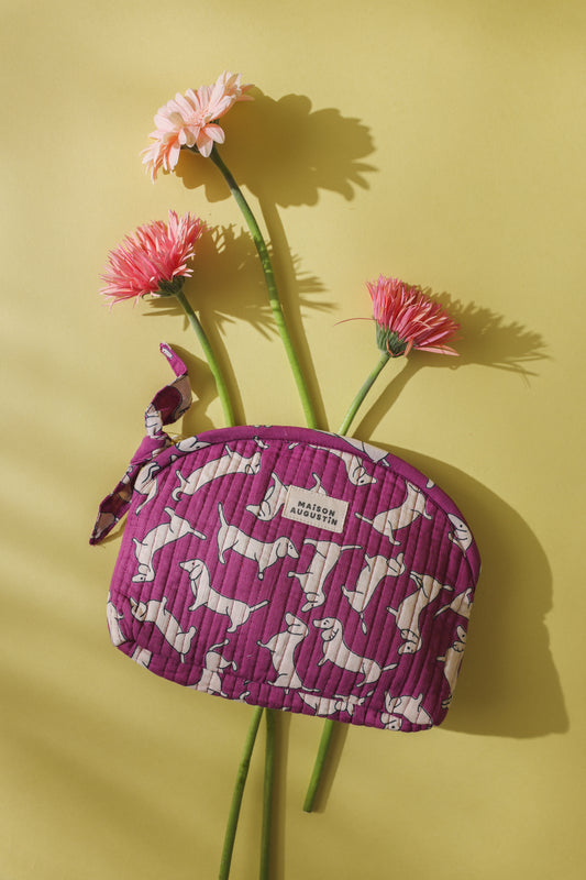 Trousse Make up Teckel Violet