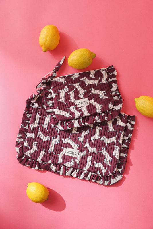 Grande Pochette Teckel Prune