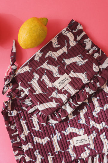 Petite Pochette Teckel prune