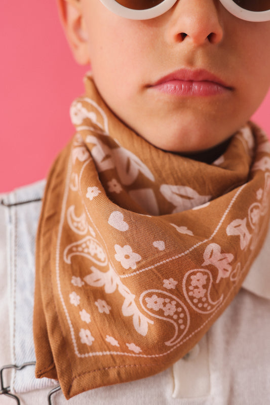 Foulard Bébé Enfant Bandana camel