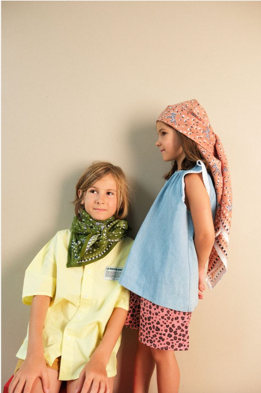 Foulard Bébé Enfant Zebra Kaki