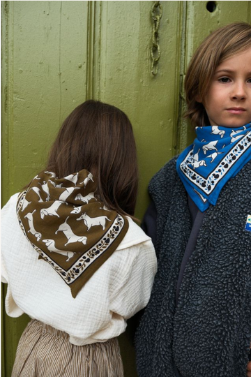 Foulard Adulte Teckel kaki