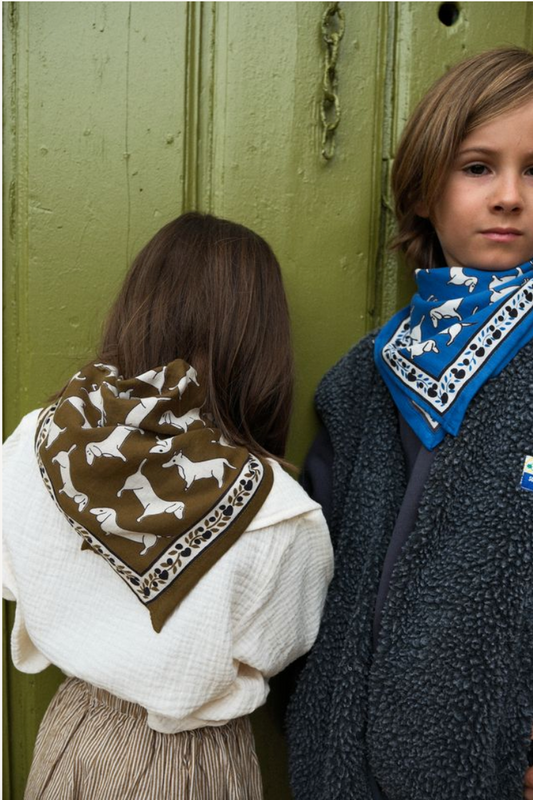 Foulard Adulte Teckel kaki