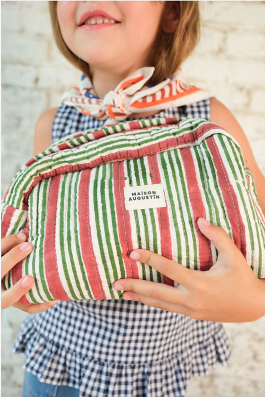 Trousse de toilette Stripe Brique