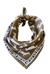 Foulard Bébé Enfant Teckel kaki