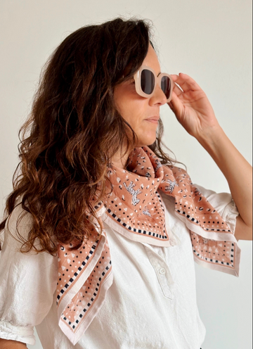 Duo Foulard Matchy Matchy 1 grand et 1 petit Zebre beige