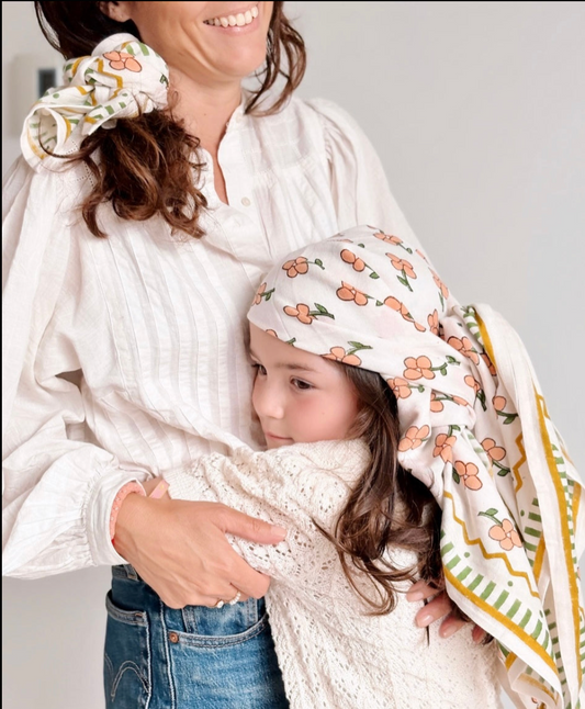 Duo Foulard Matchy Matchy 1 grand et 1 petit Pink Bloom