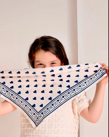 Duo Foulard Matchy Matchy 1 grand et 1 petit Love Lapis