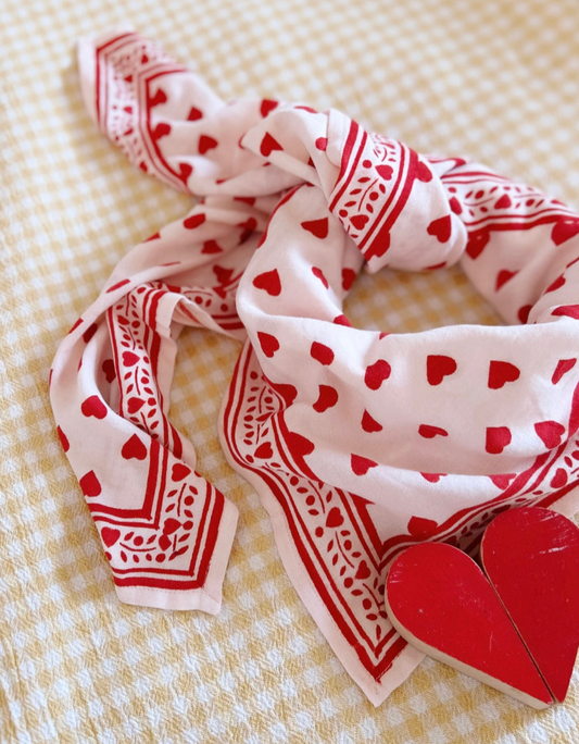 Duo Foulard Matchy Matchy 1 grand et 1 petit Love cherry