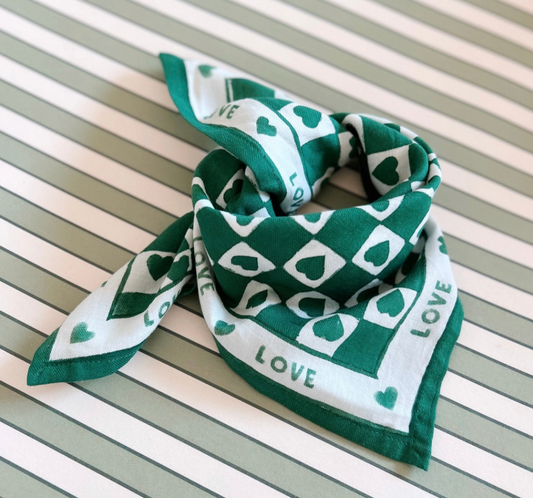 Duo Foulard Matchy Matchy 1 grand et 1 petit coeur Sapin