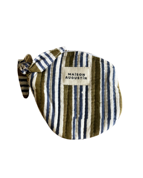 Porte Monnaie Stripe Kaki