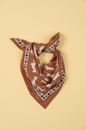Foulard Bébé Enfant Teckel Brown