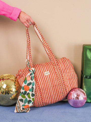 Sac Week end Stripe Brown