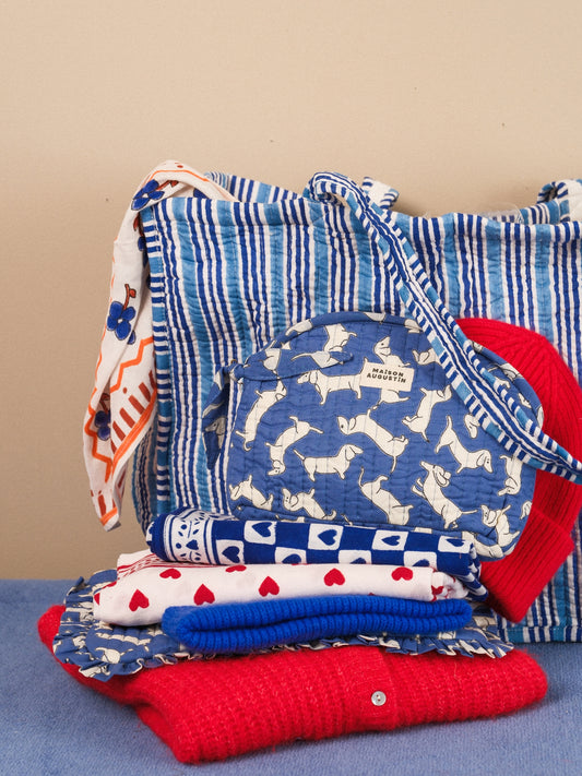 Trousse Make up Teckel Blue