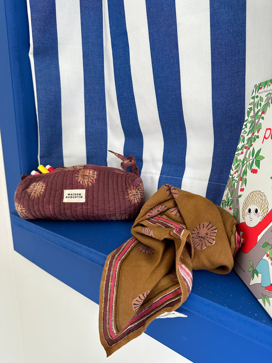 Trousse Ecolier Lion Prune