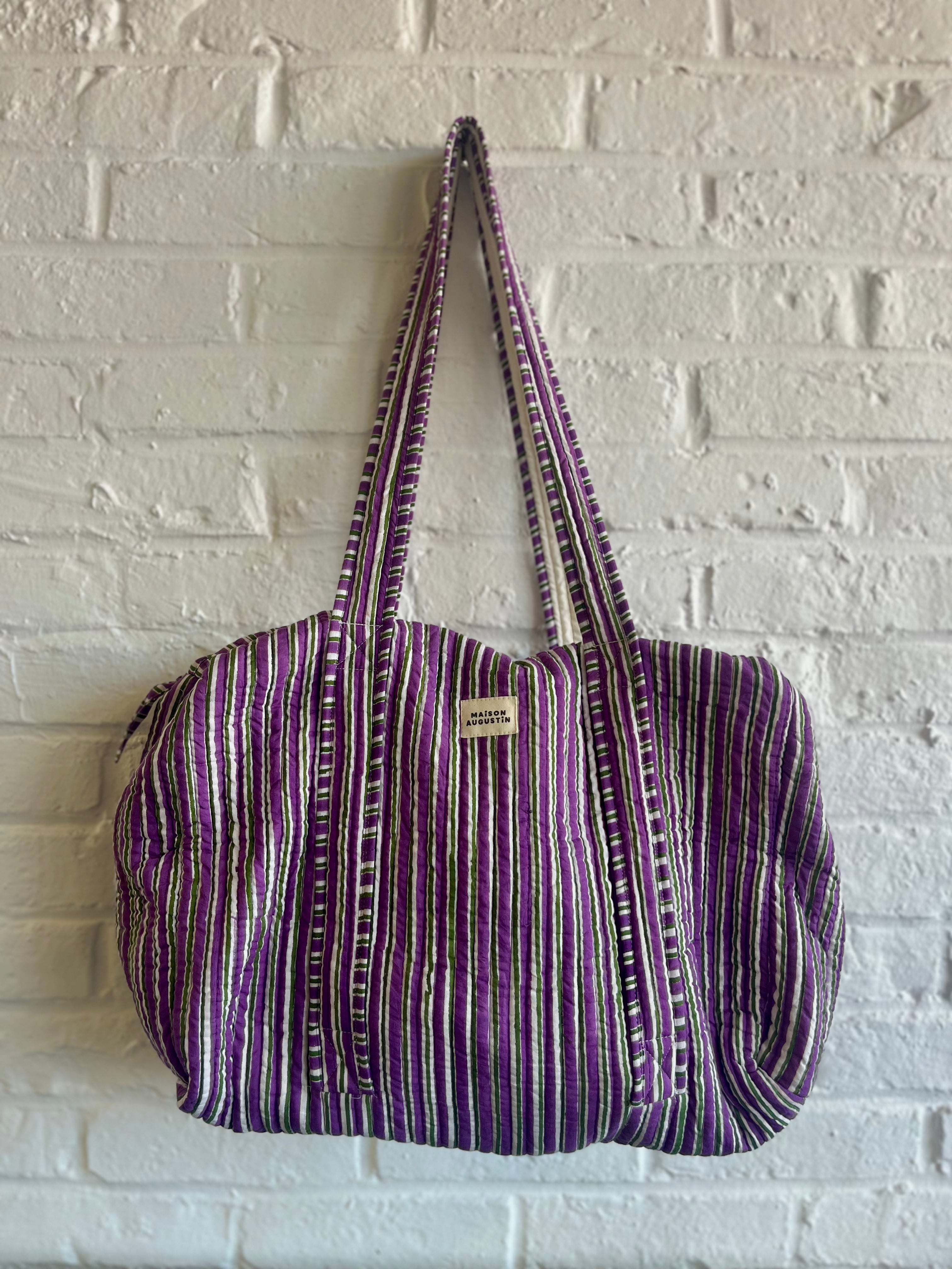 Sac Week end Stripe Purple