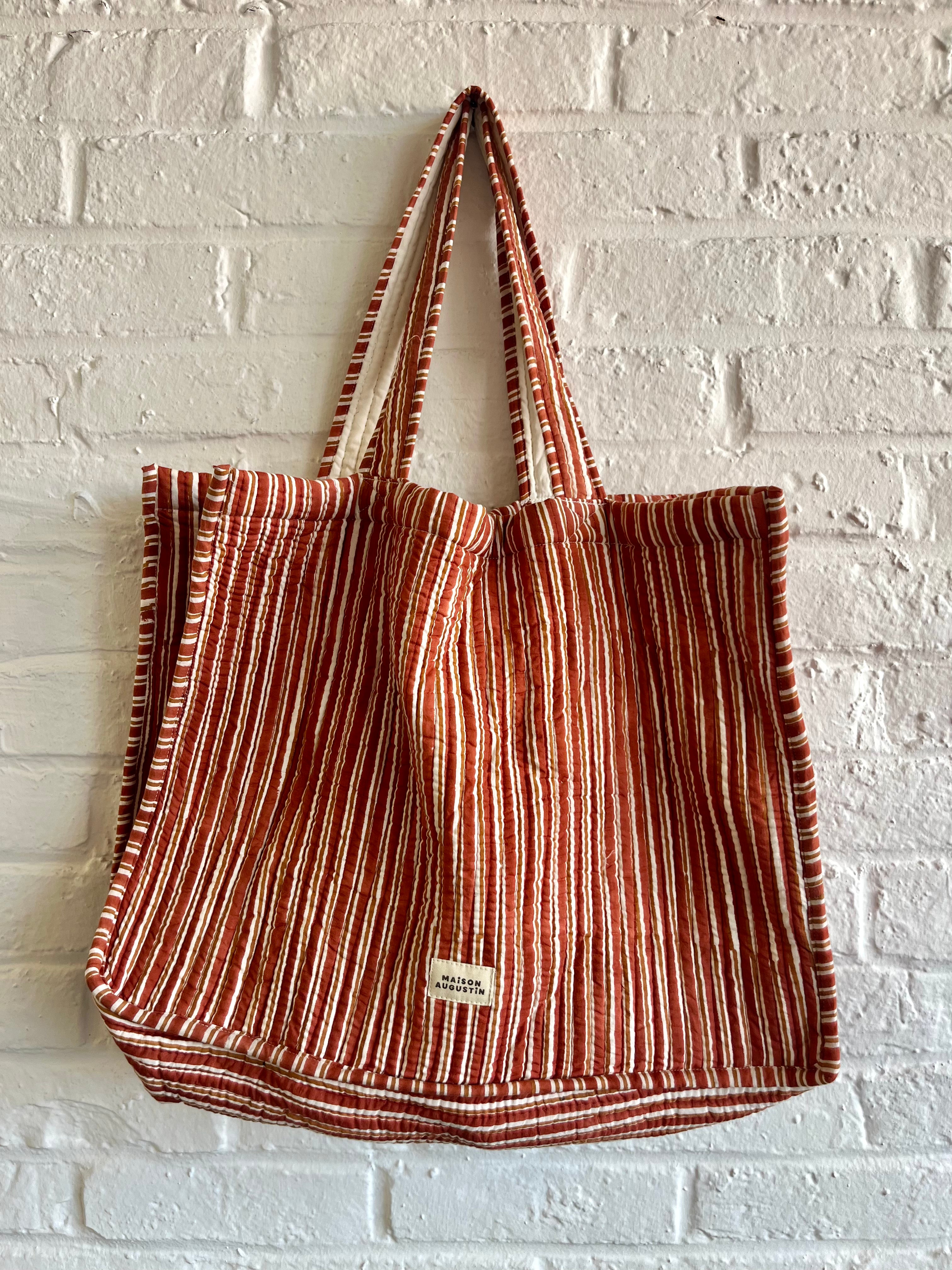 Cabas Stripe Brown
